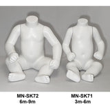 MN-SK72LTP #C Sitting Baby Headless Mannequin (Size 6m-9m) (LESS THAN PERFECT, FINAL SALE)