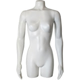 MN-SW449 Female 3/4 Upper Body Torso Mannequin Form with Arms (Base Ready)