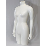 MN-SW613LTP #C Petite Female 3/4 Upper Body Torso Mannequin Form with Arms (Sizes 0-2, X-Small) (Base Ready) (LESS THAN PERFECT, FINAL SALE)