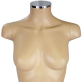 MN-248 Plastic 3/4 Torso Female Upper Body Torso Mannequin Form with Removable Head