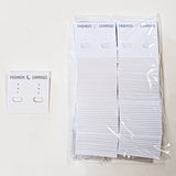 PG-016 100 pcs White Plastic Hanging Earring Jewelry Cards