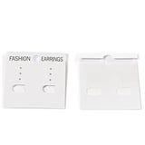 PG-016 100 pcs White Plastic Hanging Earring Jewelry Cards
