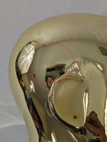 MN-CHR #A Chrome Gold Female Mannequin Head Attachment, Pierced Ears (LESS THAN PERFECT, FINAL SALE)
