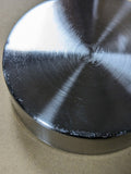 MA-037LTP #A Replacement Brushed Chrome 4" Round Metal Neck Cap for Dress Forms (fits MN-113/MN-603) (LESS THAN PERFECT, FINAL SALE)