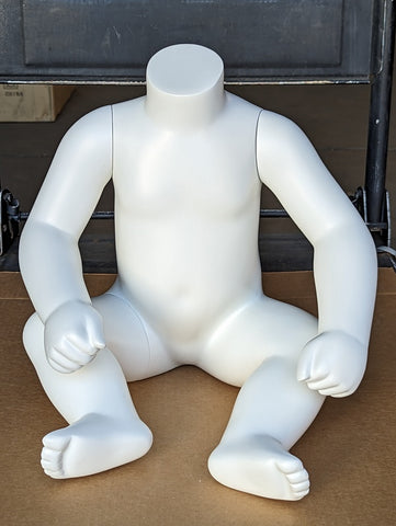MN-SK72LTP #A Sitting Baby Headless Mannequin (Size 6m-9m) (LESS THAN PERFECT, FINAL SALE)