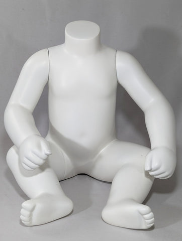 MN-SK72LTP #C Sitting Baby Headless Mannequin (Size 6m-9m) (LESS THAN PERFECT, FINAL SALE)