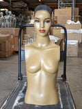 MN-380LTP #A African American Female Fashion Mannequin with Molded Hair (LESS THAN PERFECT, FINAL SALE)