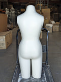 MN-SW614LTP #B Large Female 3/4 Upper Body Torso Mannequin Form with Arms (Sizes 12-14, Large) (Base Ready) (LESS THAN PERFECT, FINAL SALE)