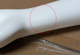 MN-SIL-L Silvestri Female White Mannequin LEFT Arm and Hand, Magnetic Shoulder Plate (LESS THAN PERFECT, FINAL SALE)
