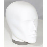 MN-E2LTP #A White Plastic Male Abstract Head Attachment for Mannequins/Forms (LESS THAN PERFECT, FINAL SALE)