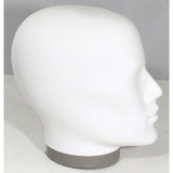 MN-E2LTP #A White Plastic Male Abstract Head Attachment for Mannequins/Forms (LESS THAN PERFECT, FINAL SALE)