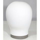 MN-E2LTP #A White Plastic Male Abstract Head Attachment for Mannequins/Forms (LESS THAN PERFECT, FINAL SALE)