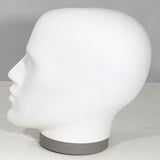 MN-E2LTP #A White Plastic Male Abstract Head Attachment for Mannequins/Forms (LESS THAN PERFECT, FINAL SALE)