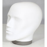 MN-E2LTP #A White Plastic Male Abstract Head Attachment for Mannequins/Forms (LESS THAN PERFECT, FINAL SALE)