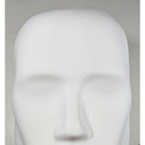 MN-E2LTP #A White Plastic Male Abstract Head Attachment for Mannequins/Forms (LESS THAN PERFECT, FINAL SALE)