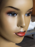 MN-139LTP #A African American Female Fashion Mannequin with Molded Hair (LESS THAN PERFECT, FINAL SALE)