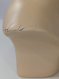 MN-175LTP #A V-Neck Male Fleshtone Mannequin Head Form with Realistic Features (LESS THAN PERFECT, FINAL SALE)