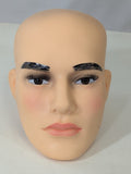 MN-598LTP #B Male Plastic Realistic Face Mannequin Head Wig Hat Display (LESS THAN PERFECT, FINAL SALE)