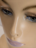 MN-176LTP #A V-Neck Female Mannequin Head Form w/ Pierced Ears, Realistic Make-Up (LESS THAN PERFECT, FINAL SALE)