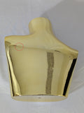 MN-441LTP #G Chrome Gold Female Abstract Mannequin Head Display with Pierced Ears (LESS THAN PERFECT, FINAL SALE)