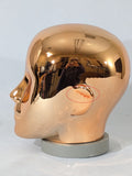 MN-442LTP #B Chrome Rose Gold Female Abstract Mannequin Head Display with Pierced Ears (LESS THAN PERFECT, FINAL SALE)