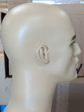 MN-175LTP #C V-Neck Male Fleshtone Mannequin Head Form with Realistic Features (LESS THAN PERFECT, FINAL SALE)