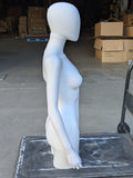 MN-248 (USED) White Plastic 3/4 Torso Female Upper Body Torso Mannequin Form with Removable Head (FINAL SALE)