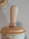 MA-043LTP Large Fairmont Slanted Finial Wood Neck Block Cap for French Dress Forms (LESS THAN PERFECT, FINAL SALE)