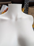 MN-248LTP White Plastic 3/4 Torso Female Upper Body Torso Mannequin Form with Removable Head (LESS THAN PERFECT, FINAL SALE)