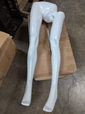 MN-450 (USED) #A Glossy White Plastic Egghead Female Full Body Mannequin with Removable Head (FINAL SALE)