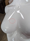 MN-450 (USED) #A Glossy White Plastic Egghead Female Full Body Mannequin with Removable Head (FINAL SALE)