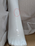 MN-450 (USED) #A Glossy White Plastic Egghead Female Full Body Mannequin with Removable Head (FINAL SALE)