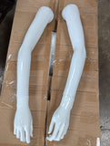 MN-450 (USED) #A Glossy White Plastic Egghead Female Full Body Mannequin with Removable Head (FINAL SALE)