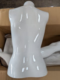 MN-450 (USED) #B Glossy White Plastic Egghead Female Full Body Mannequin with Removable Head (FINAL SALE)