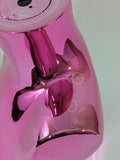 MN-442LTP #F Chrome Pink Female Abstract Mannequin Head Display with Pierced Ears (LESS THAN PERFECT, FINAL SALE)