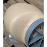MN-EHM-LTP #C Plastic Skintone Male Egghead Attachment for Mannequins (LESS THAN PERFECT, FINAL SALE)