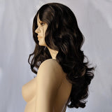 WG-201 Black Long Waves Luscious Wavy Thick Curly Female Wig
