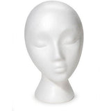 MN-324LTP Female Styrofoam Abstract Mannequin Head (LESS THAN PERFECT, FINAL SALE) - DisplayImporter