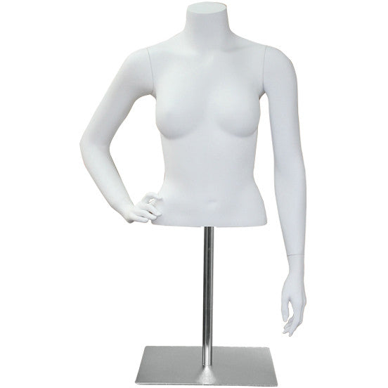 AF-123 Countertop Headless Female Torso Mannequin Form with Arms and Base - DisplayImporter