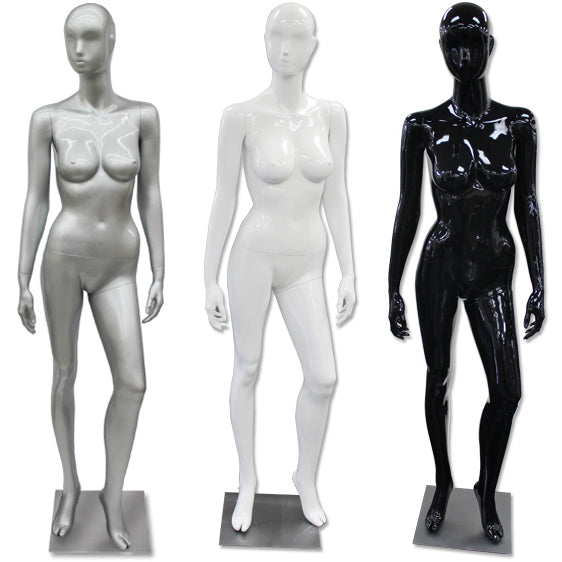 AF-187 Glossy Abstract Female Egghead Mannequin - DisplayImporter