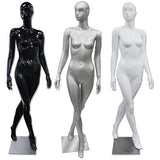 AF-190 Glossy Abstract Female Egghead Mannequin with Legs Crossed - DisplayImporter