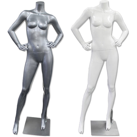 Female Full Body Mannequin - Abstract High End Style - Glossy White  Fiberglass