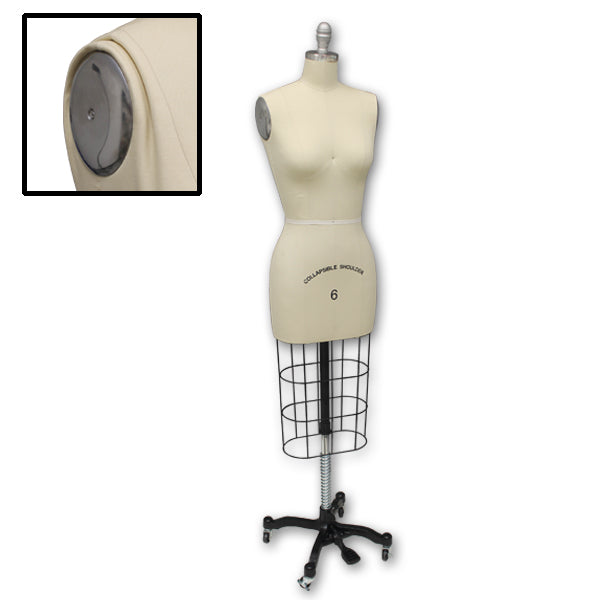 AF-250 Professional Pinnable Ladies Female Dressmaker Dress Form with Collapsible Shoulders