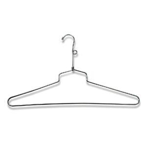 AF-H915SB 18" Chrome Shirt & Dress Hangers with Loop - Pack of 100 - DisplayImporter