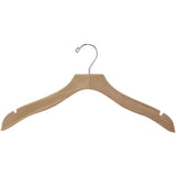 AF-HW1111 17" Notched Wood Dress & Top Hanger - Pack of 100