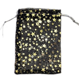 BG-024 Stars and Moons Sheer Mesh Organza Drawstring Gift Bag Pouch - 3.94" x 5.12"
