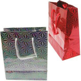 BG-034 Holographic Rope Tote Party Favor Gift Bags - 6.6" x 5.5" - DisplayImporter