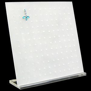 DS-023 Frosted Clear Square Earrings Jewelry Display Stand - DisplayImporter