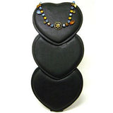 DS-043 Three Hearts Black Bracelet/Necklace Jewelry Display Stand