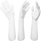 DS-187 Glossy White Female Glove, Rings, and Jewelry Display Hand - DisplayImporter